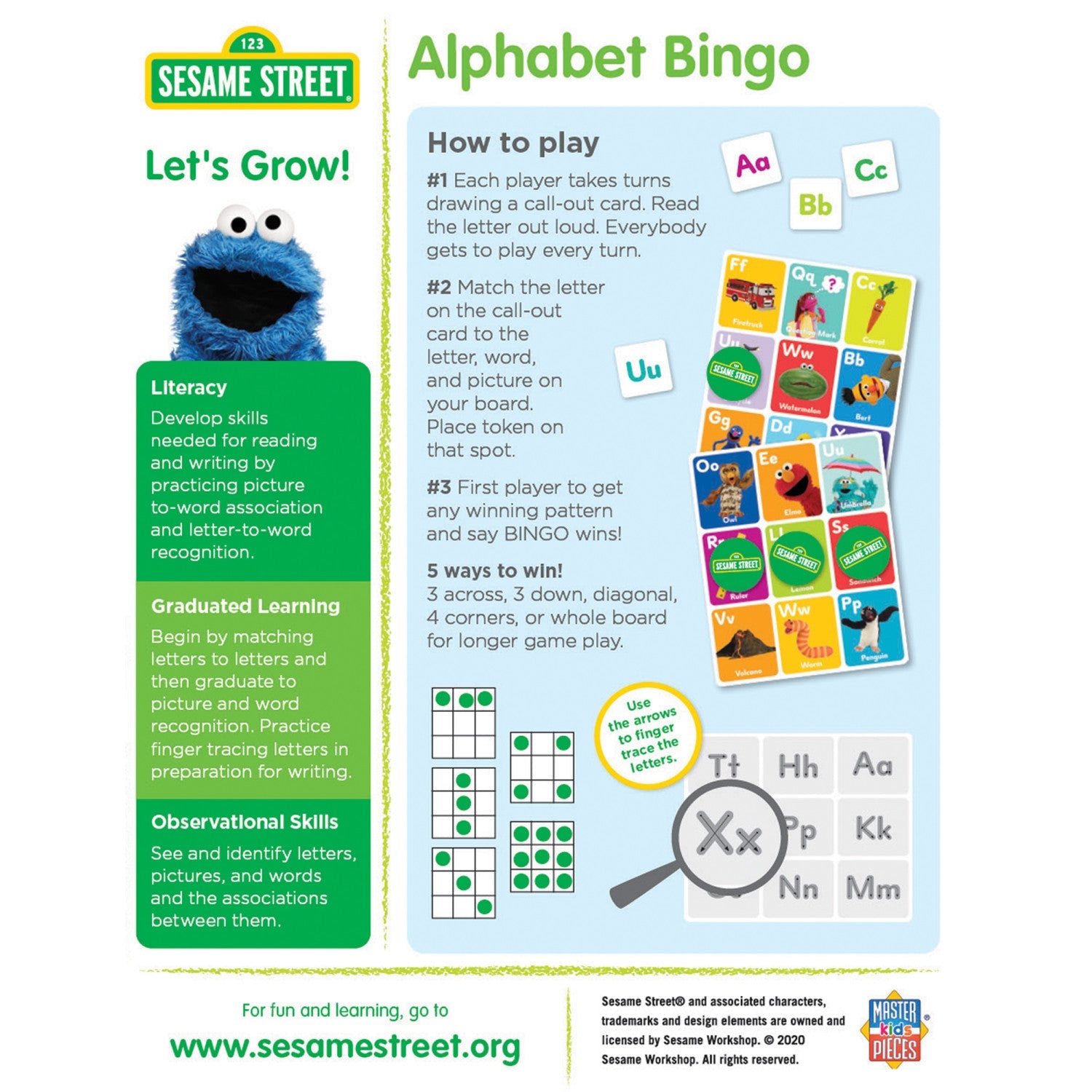 Sesame Street Alphabet Bingo - 757 Sports Collectibles
