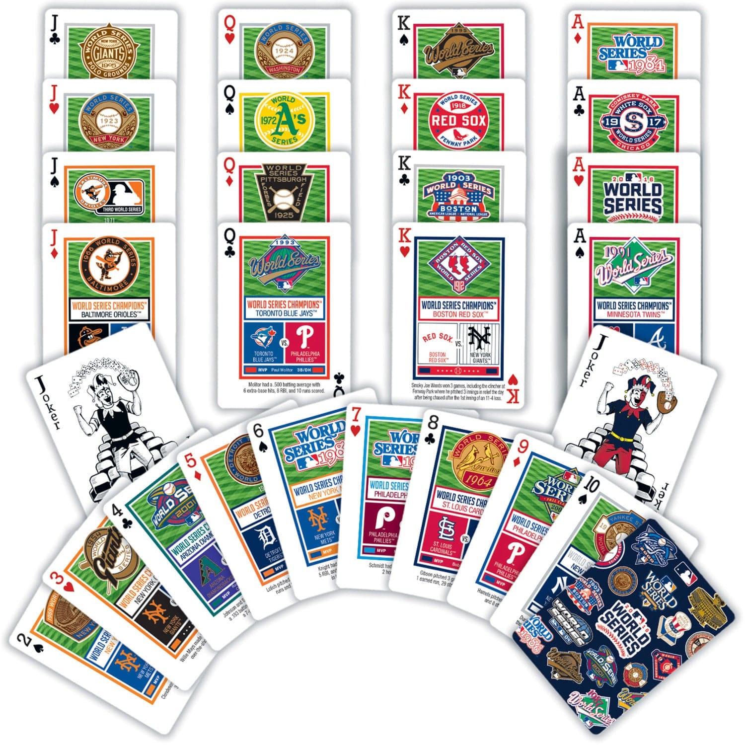 MLB World Series Playing Cards - 54 Card Deck - Sports Gifts, Sports Memorabilia, Sports Collectibles, Fan Shop