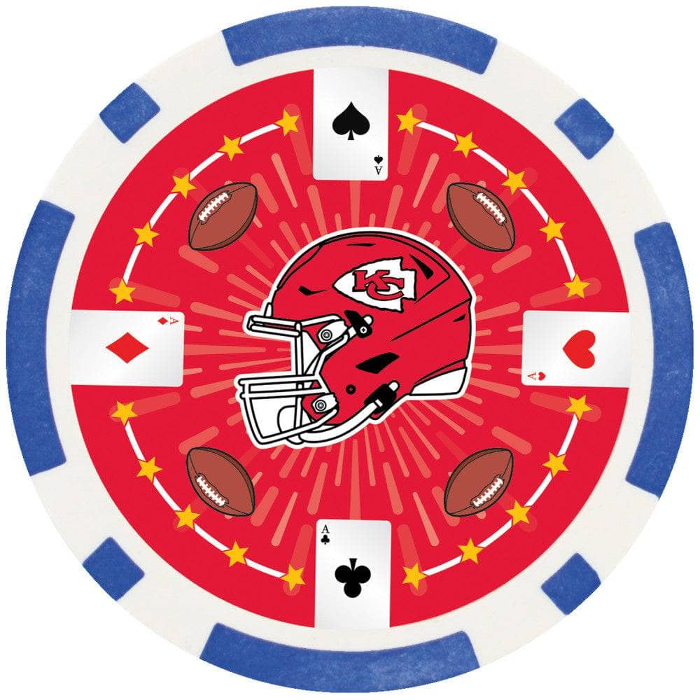 Kansas City Chiefs 100 Piece Poker Chip Set