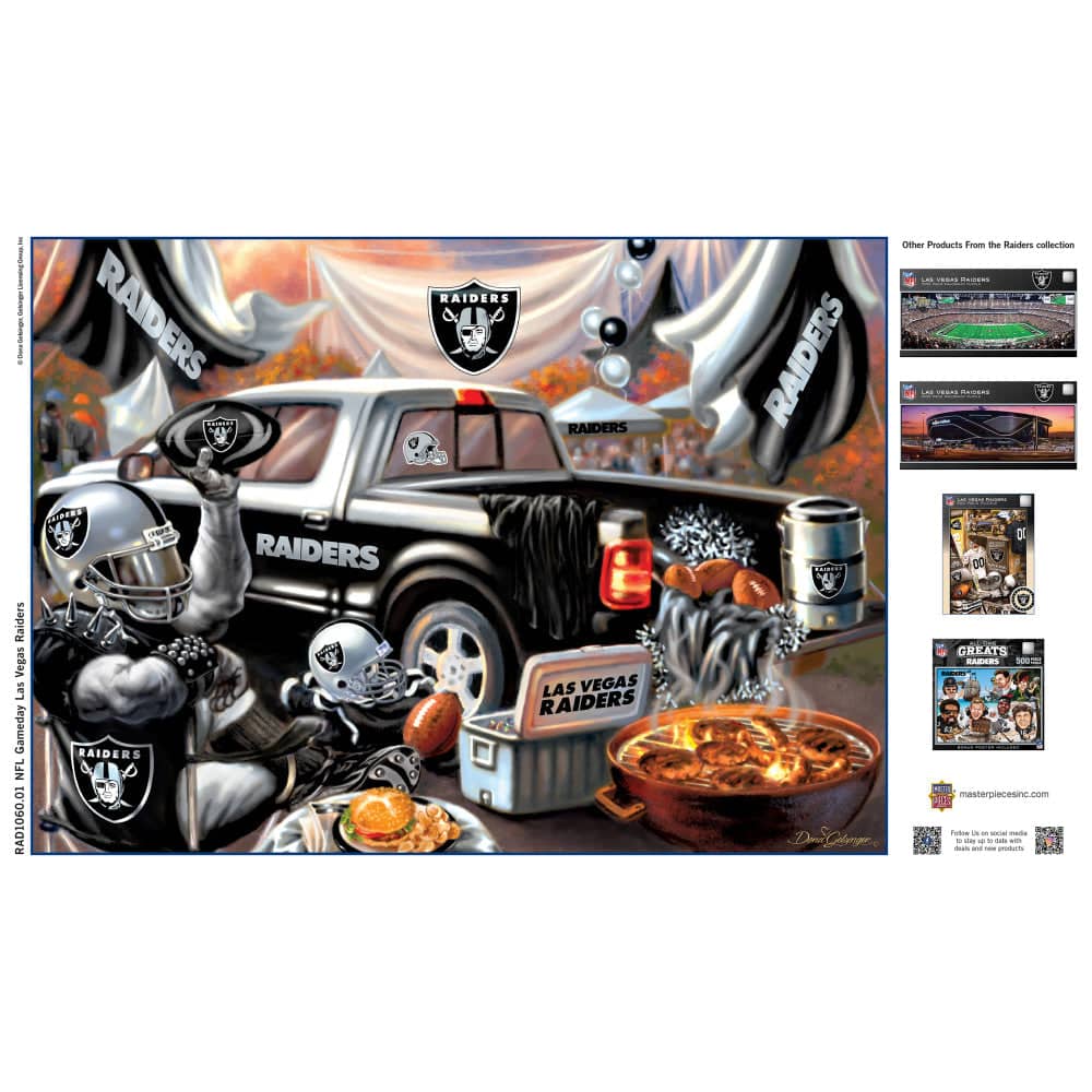 Las Vegas Raiders Gameday 1000 Piece Jigsaw Puzzle - Sports Gifts, Sports Memorabilia, Sports Collectibles, Fan Shop