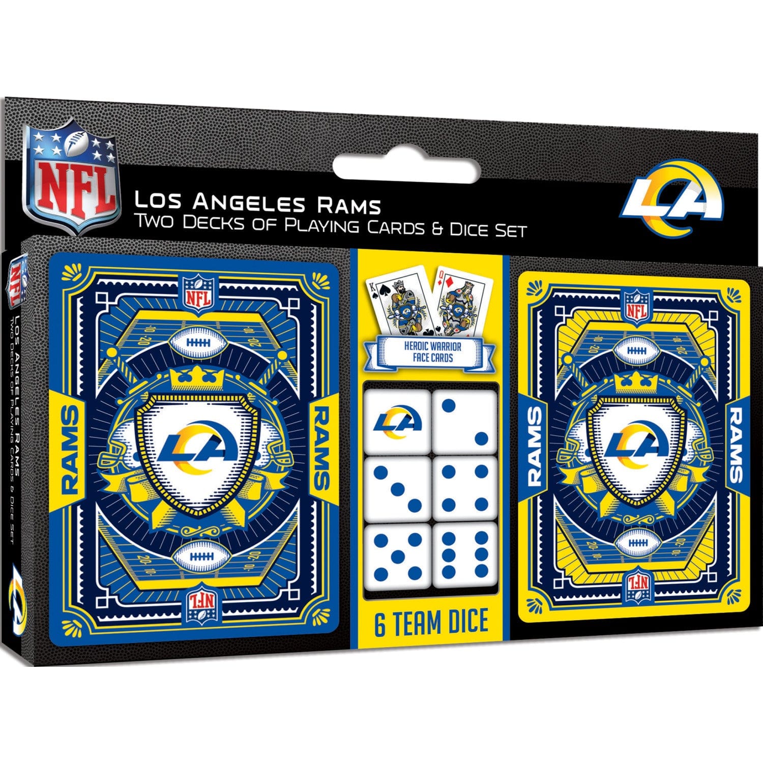Los Angeles Rams 2-Pack Playing Cards and Dice Set - Sports Gifts, Sports Memorabilia, Sports Collectibles, Fan Shop