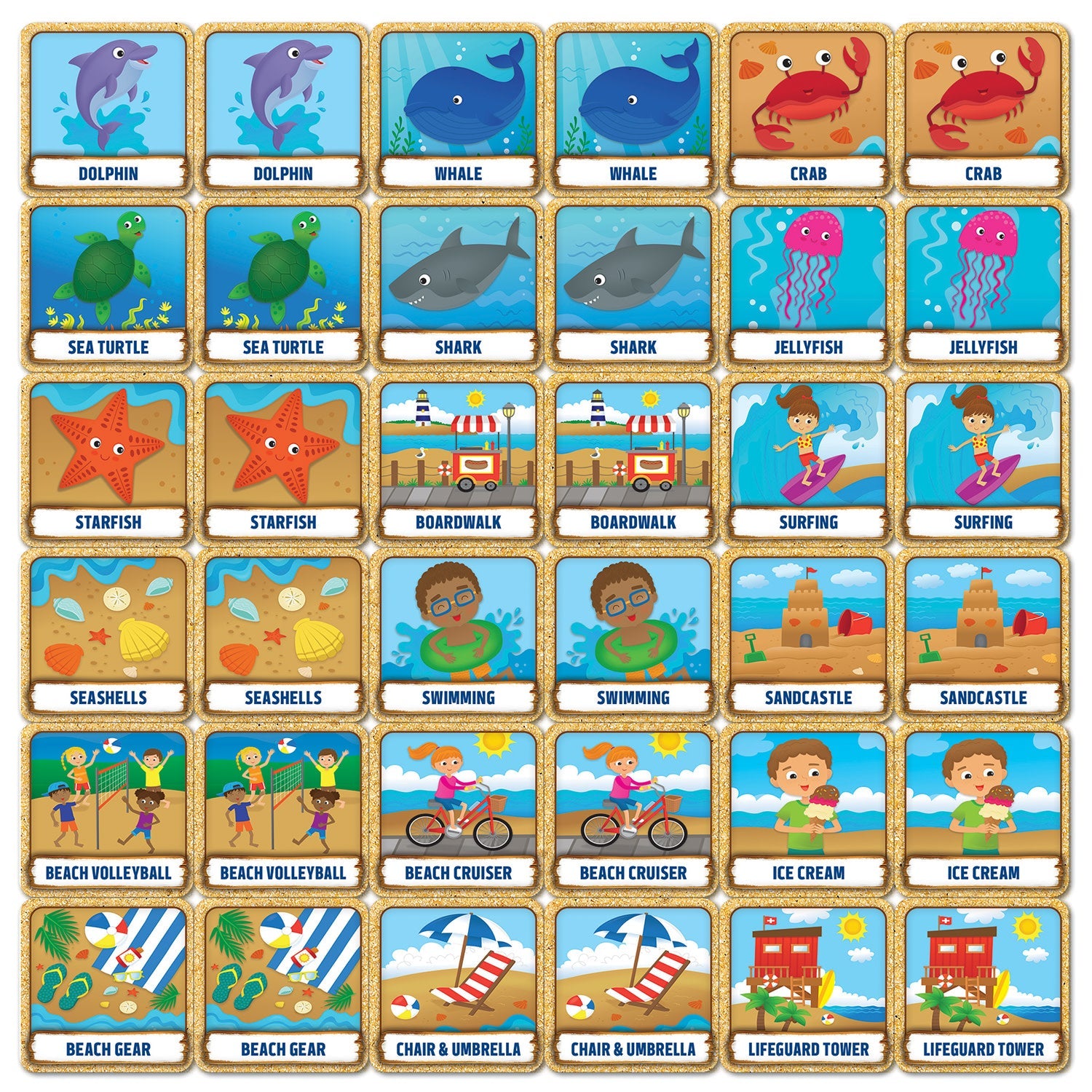 Beach Life Matching Game - 757 Sports Collectibles
