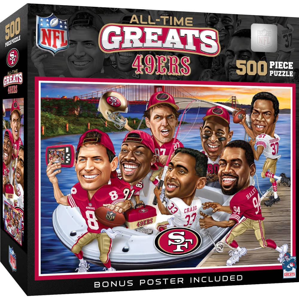San Francisco 49ers - Legendary Players 500 Piece Jigsaw Puzzle - Sports Gifts, Sports Memorabilia, Sports Collectibles, Fan Shop
