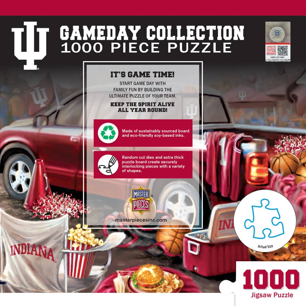 Indiana Hoosiers Gameday 1000 Piece Jigsaw Puzzle - Sports Gifts, Sports Memorabilia, Sports Collectibles, Fan Shop