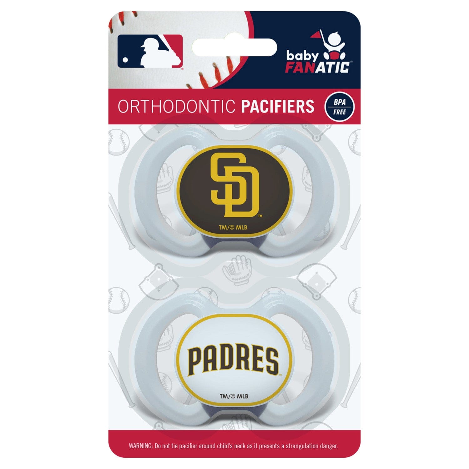 San Diego Padres Pacifier 2-Pack for Little Fans - Sports Gifts, Sports Memorabilia, Sports Collectibles, Fan Shop