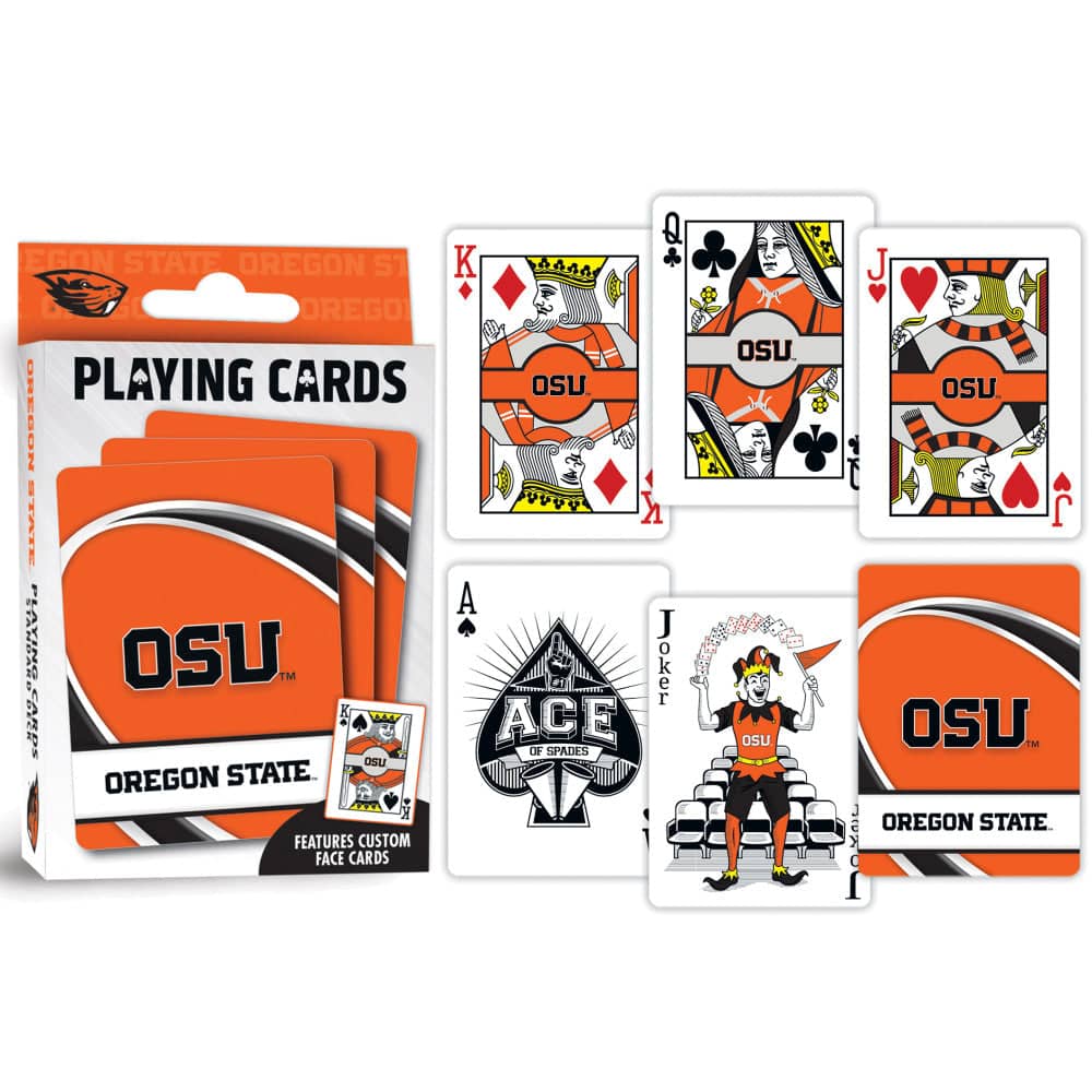 Oregon State Beavers 54-Card Deck Playing Cards - Sports Gifts, Sports Memorabilia, Sports Collectibles, Fan Shop