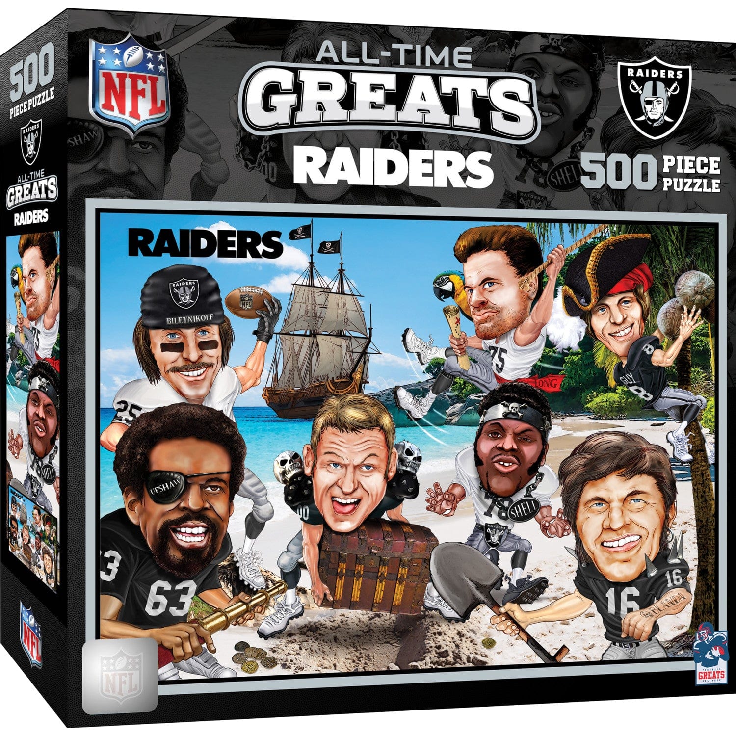 Las Vegas Raiders All-Time Greats 500-Piece Jigsaw Puzzle - Sports Gifts, Sports Memorabilia, Sports Collectibles, Fan Shop