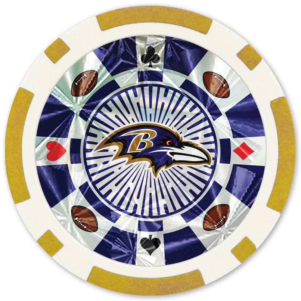Baltimore Ravens 20-Piece Poker Chip Set - Sports Gifts, Sports Memorabilia, Sports Collectibles, Fan Shop