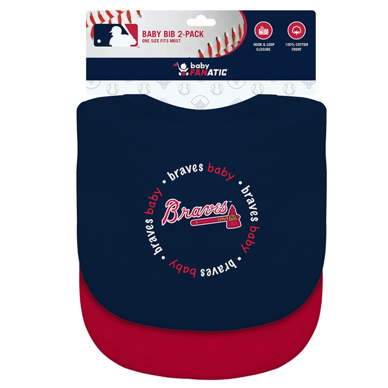 Atlanta Braves Baby Bibs 2-Pack - Sports Gifts, Sports Memorabilia, Sports Collectibles, Fan Shop
