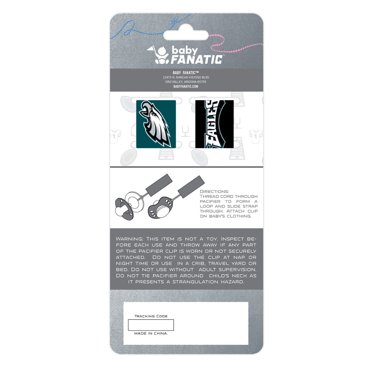 Philadelphia Eagles Pacifier Clip Set - 2-Pack