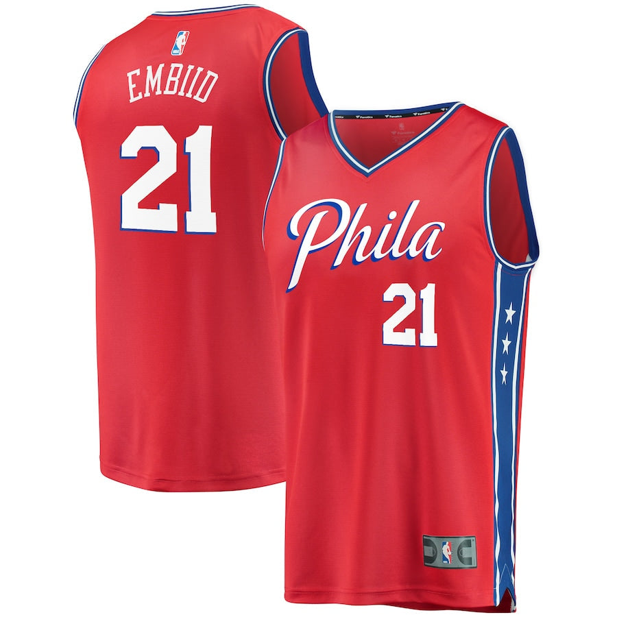 Joel Embiid Philadelphia 76ers Red Replica Jersey - Sports Collectibles, Sports Memorabilia, Sports Fan Shop, Sports Gifts