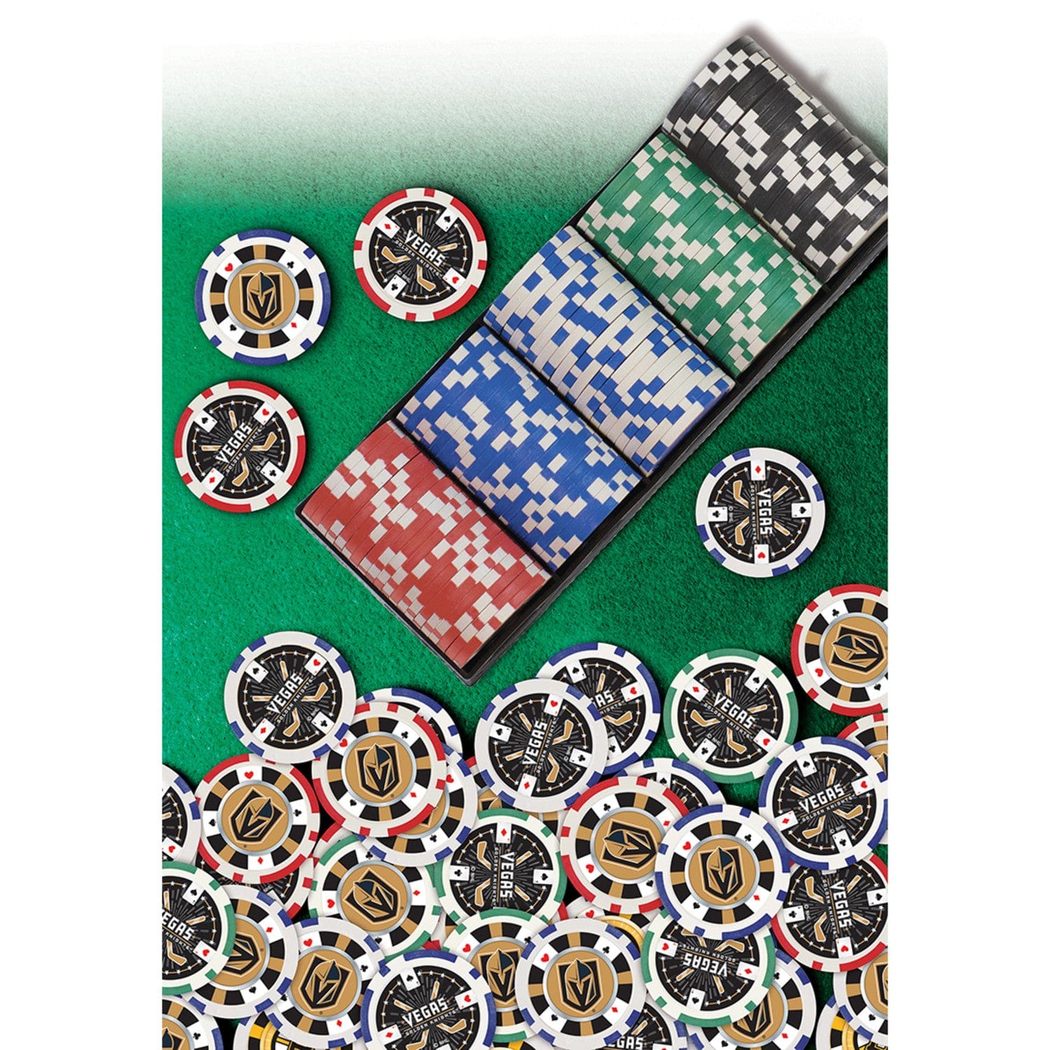 Las Vegas Golden Knights 100-Piece Poker Chip Set - Sports Gifts, Sports Memorabilia, Sports Collectibles, Fan Shop