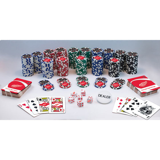 Detroit Red Wings 300 Piece Poker Set - 757 Sports Collectibles