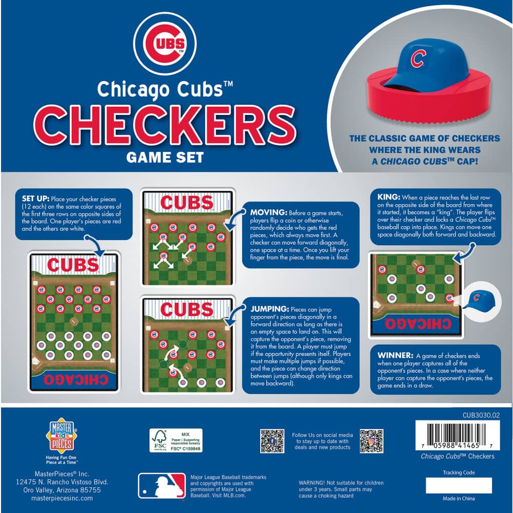 Chicago Cubs Checkers Game - Sports Gifts, Sports Memorabilia, Sports Collectibles, Fan Shop