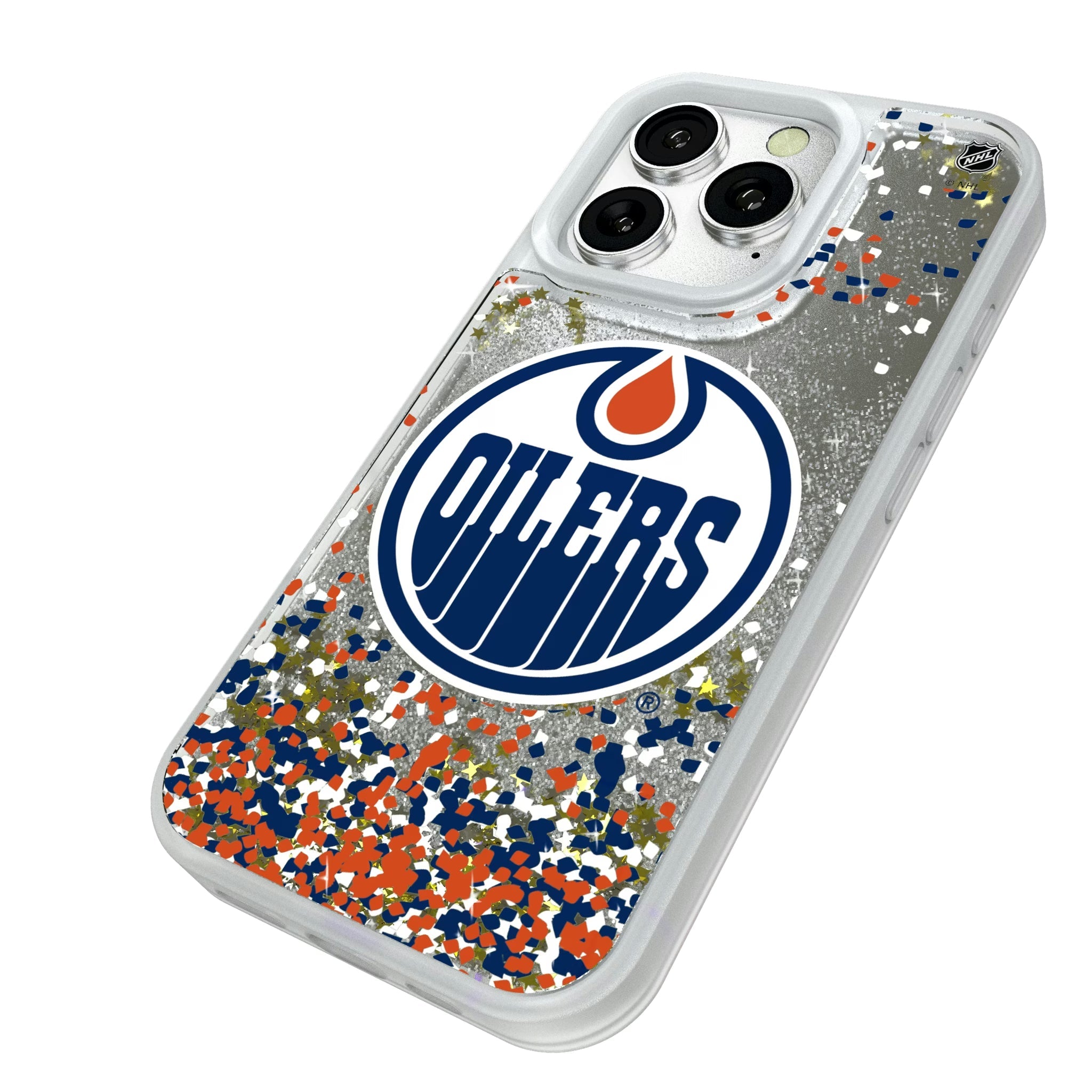 Edmonton Oilers Confetti Glitter Phone Case - Sports Gifts, Sports Memorabilia, Sports Collectibles, Fan Shop