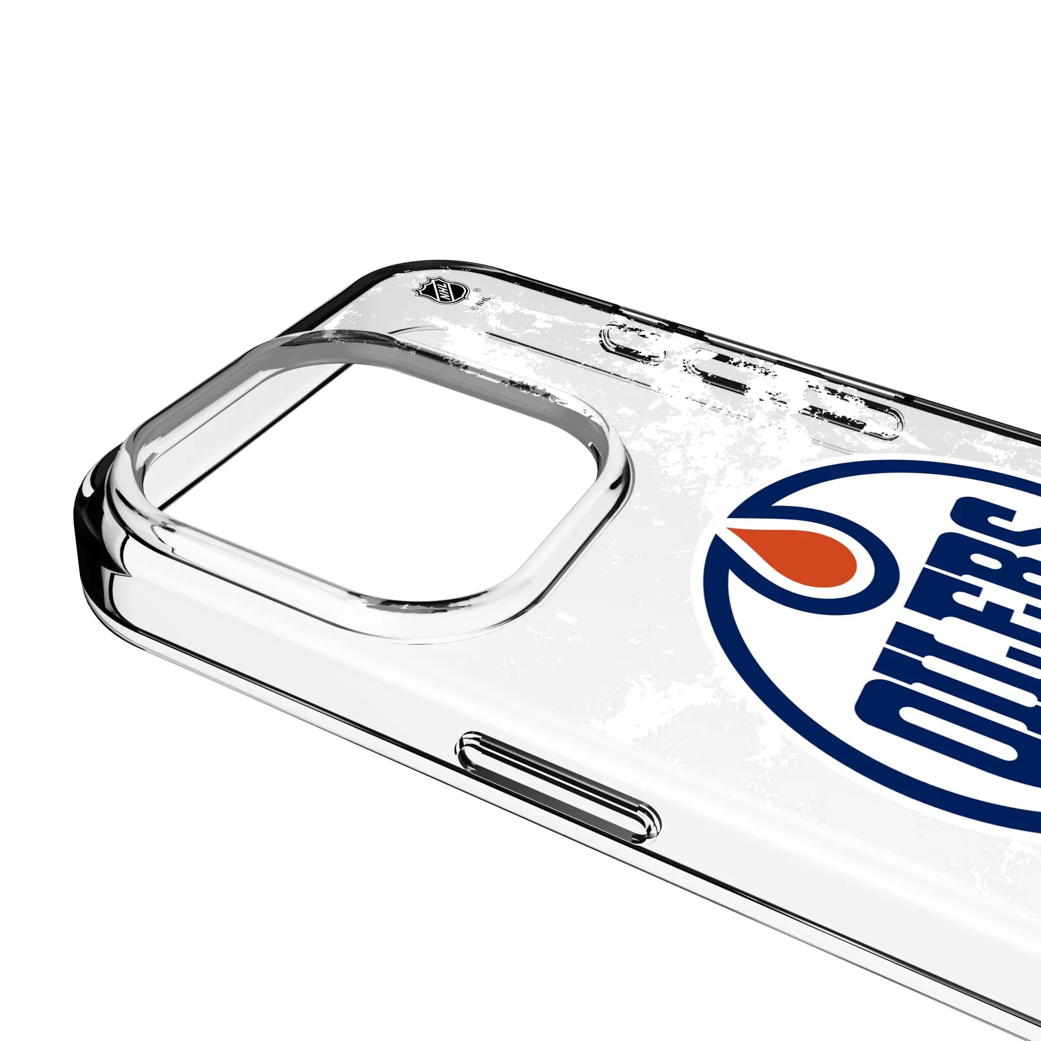Edmonton Oilers Ice Stripe Clear Phone Case for Apple iPhone