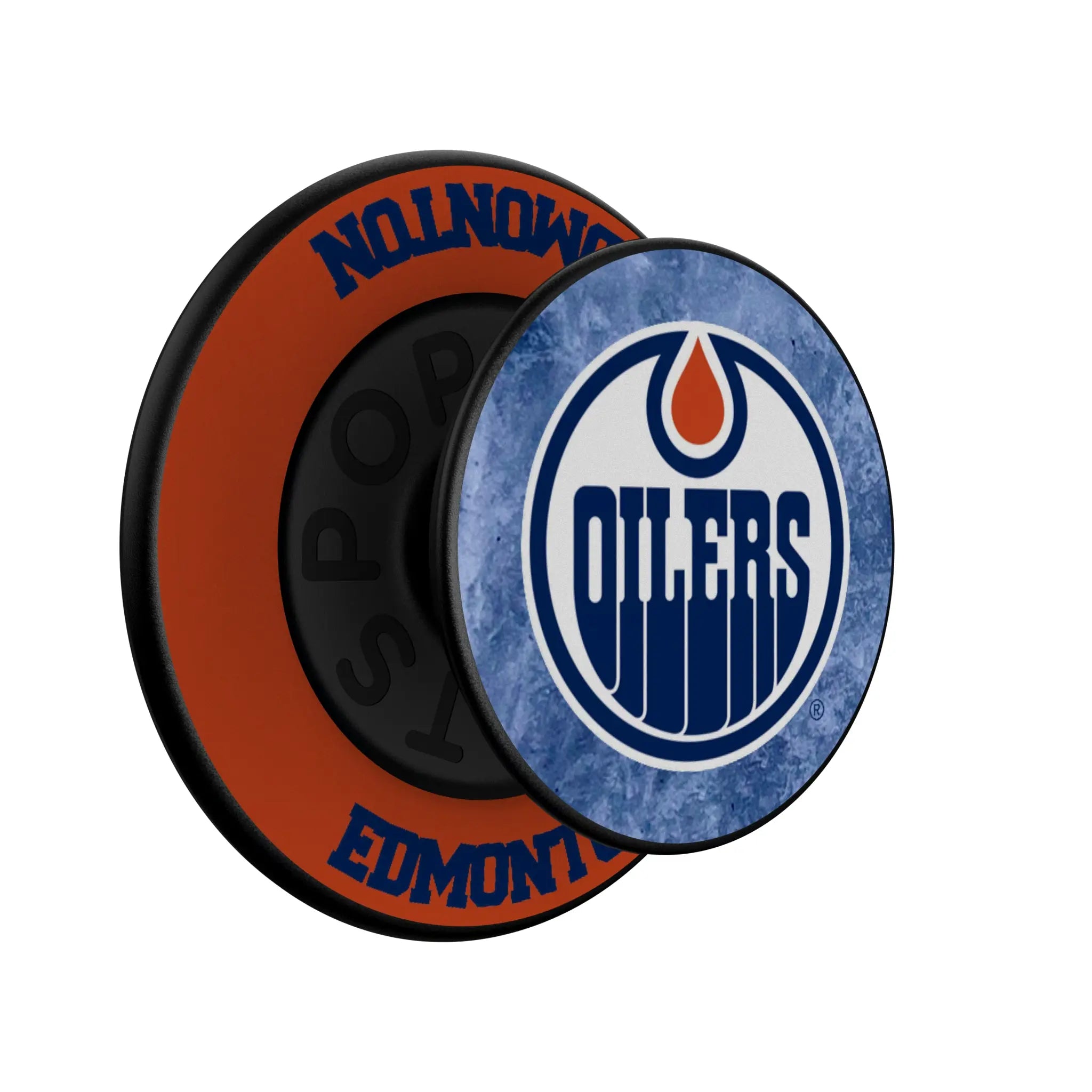 Edmonton Oilers Ice Wordmark PopSockets Magnetic Phone Grip and Stand