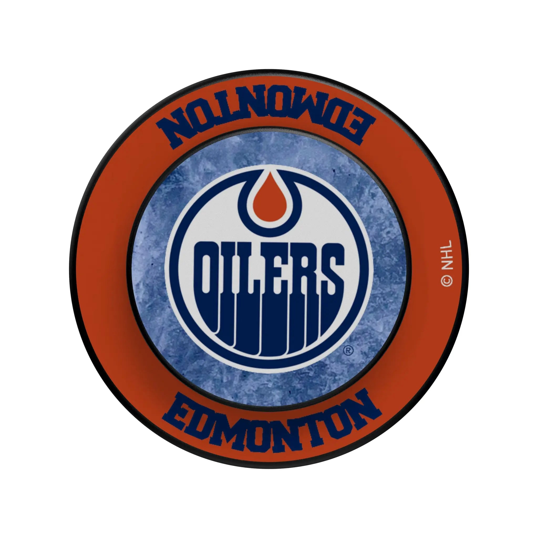 Edmonton Oilers Ice Wordmark PopSockets Magnetic Phone Grip and Stand
