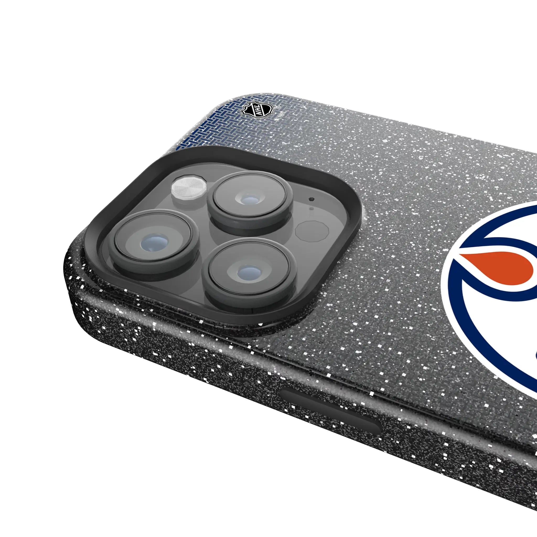 Edmonton Oilers Linen Bling Phone Case for Apple iPhone
