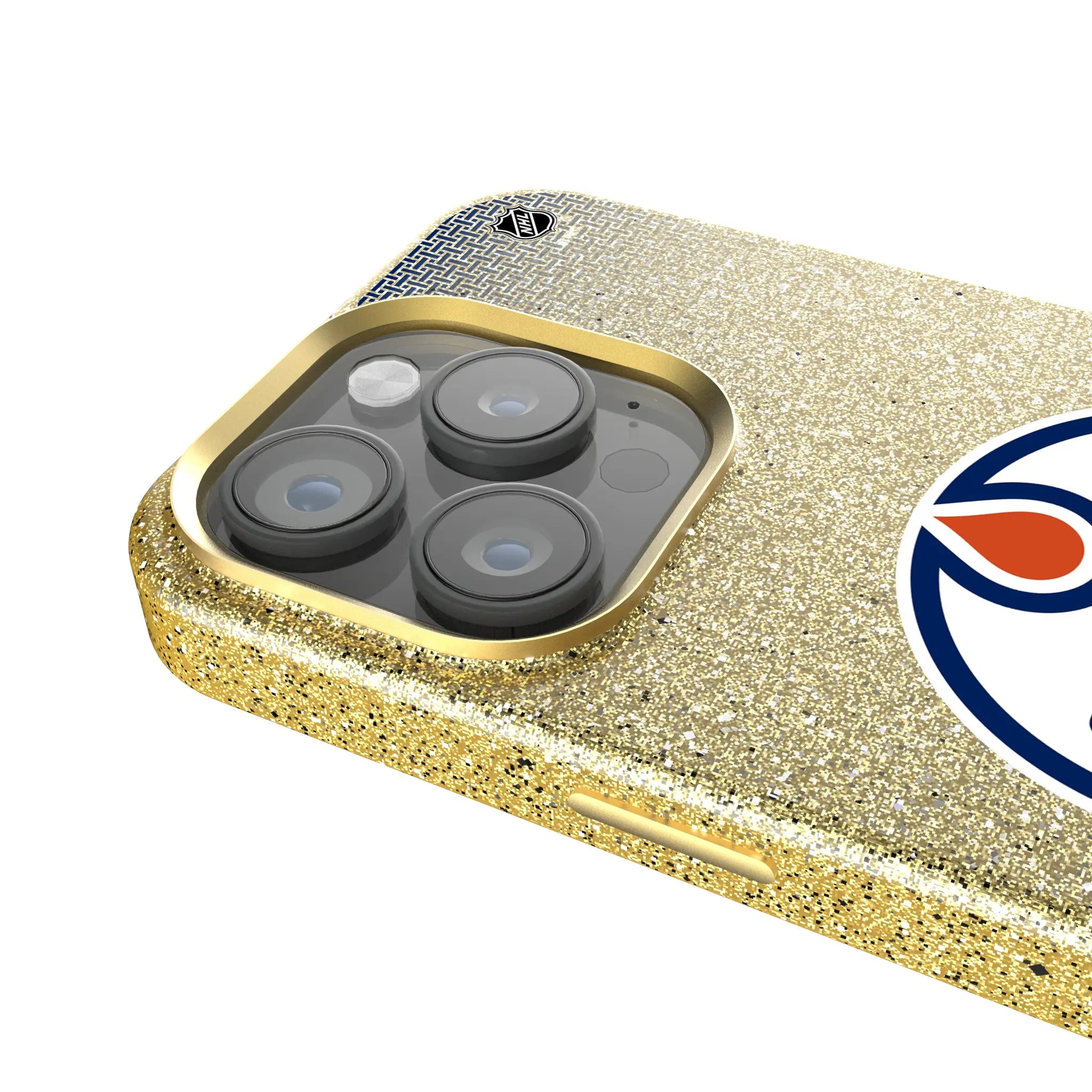 Edmonton Oilers Linen Bling Phone Case for Apple iPhone