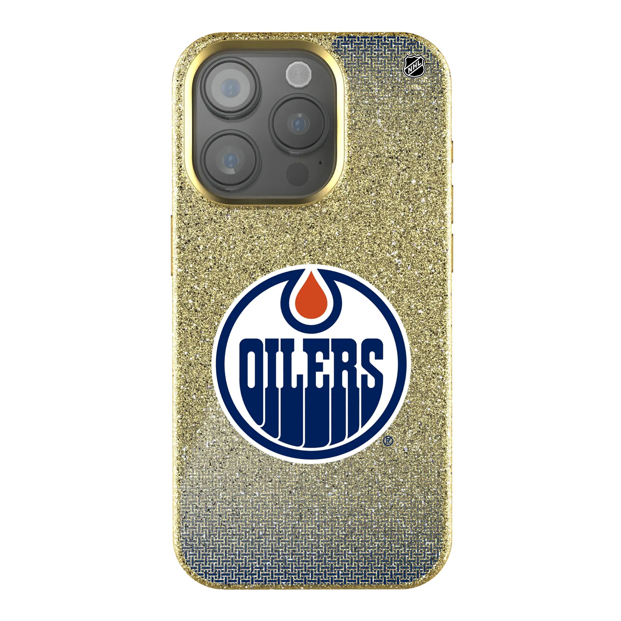 Edmonton Oilers Linen Bling Phone Case for Apple iPhone
