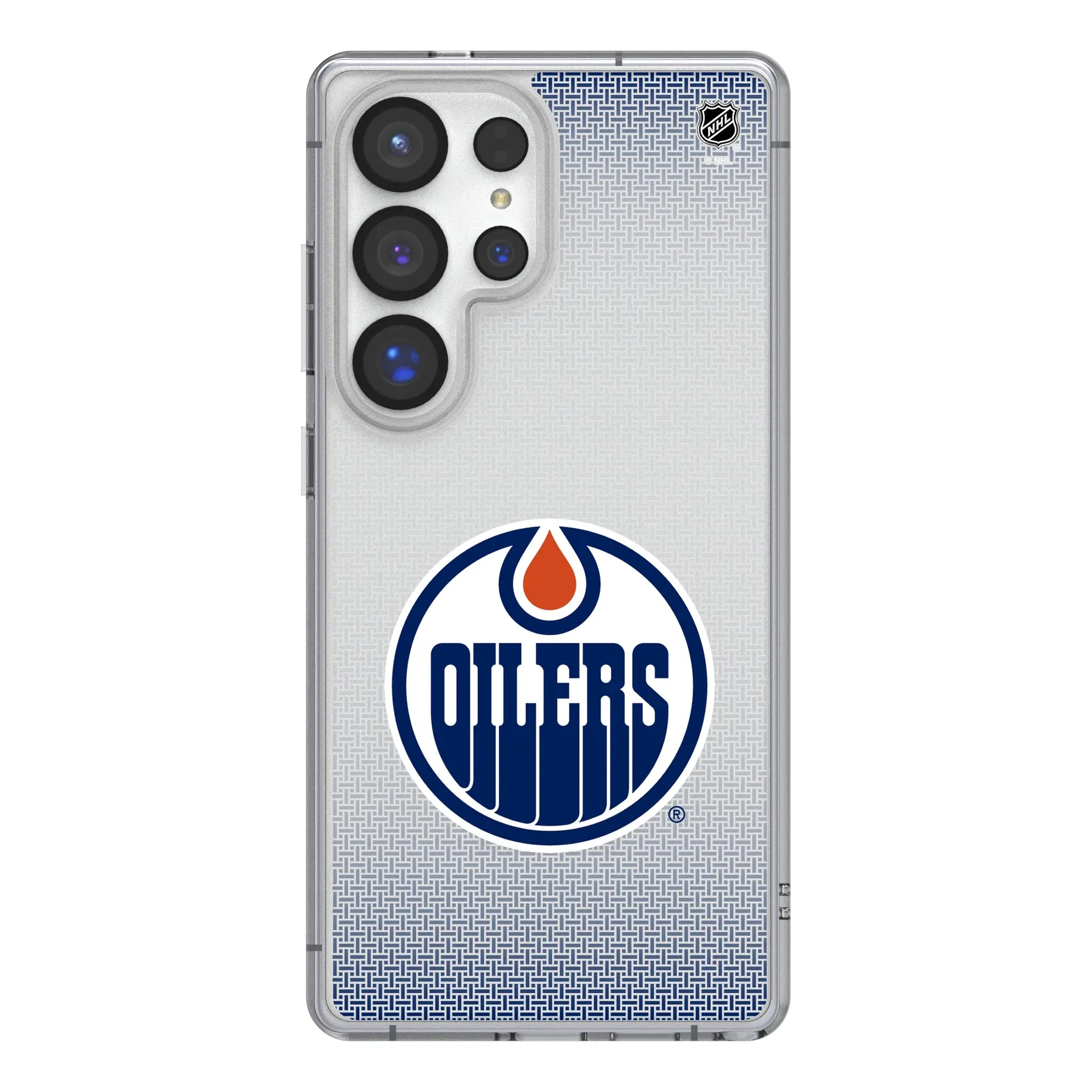 Edmonton Oilers Linen Clear Phone Case for Samsung Galaxy