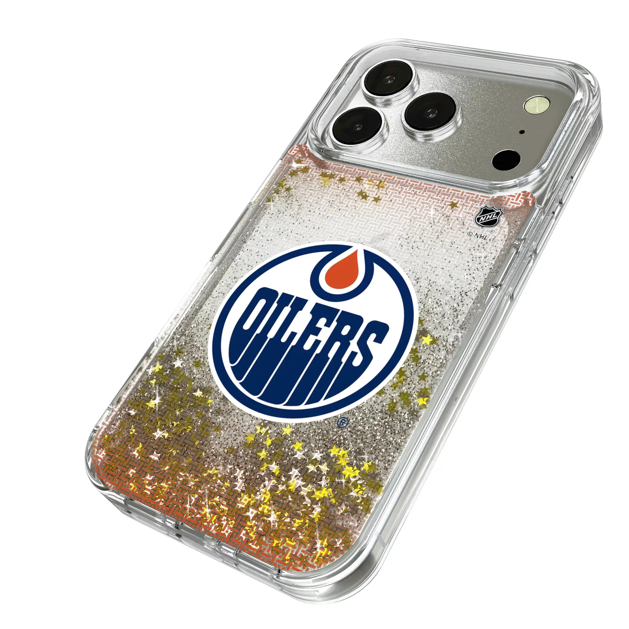 Edmonton Oilers Linen Glitter Phone Case