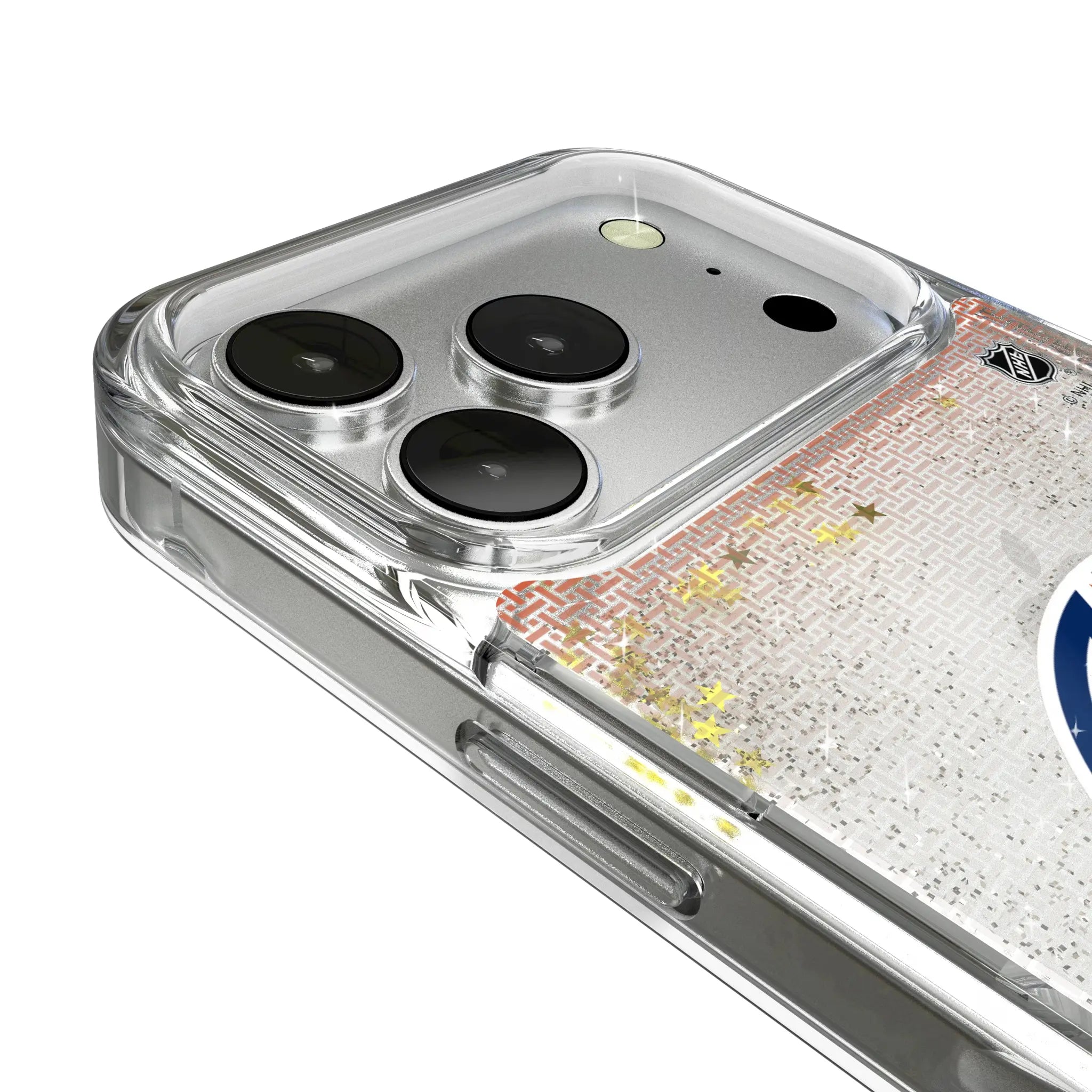 Edmonton Oilers Linen Glitter Phone Case