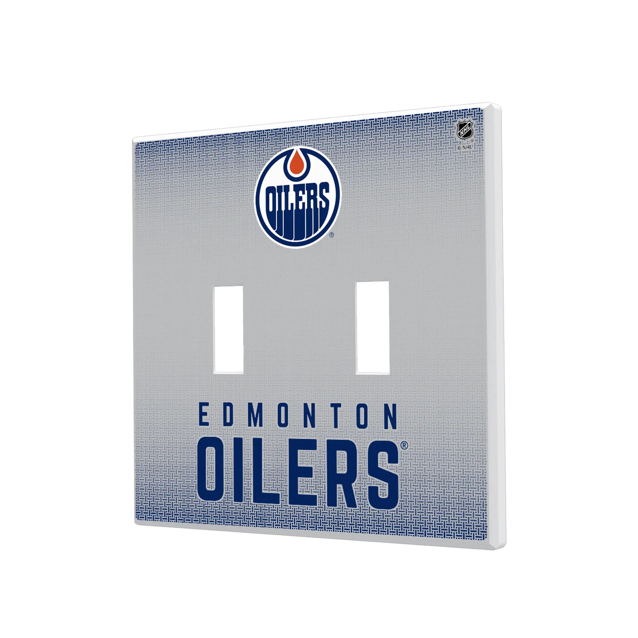 Edmonton Oilers Linen Hidden-Screw Light Switch Plate