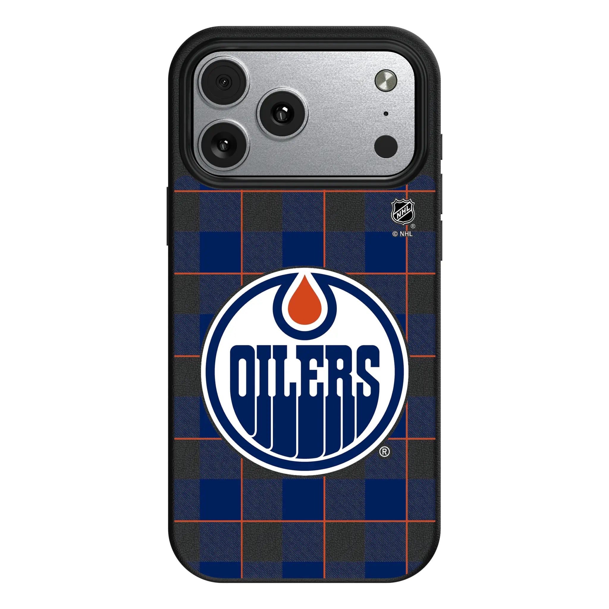 Edmonton Oilers Plaid MagSafe Compatible Phone Case for Apple iPhone