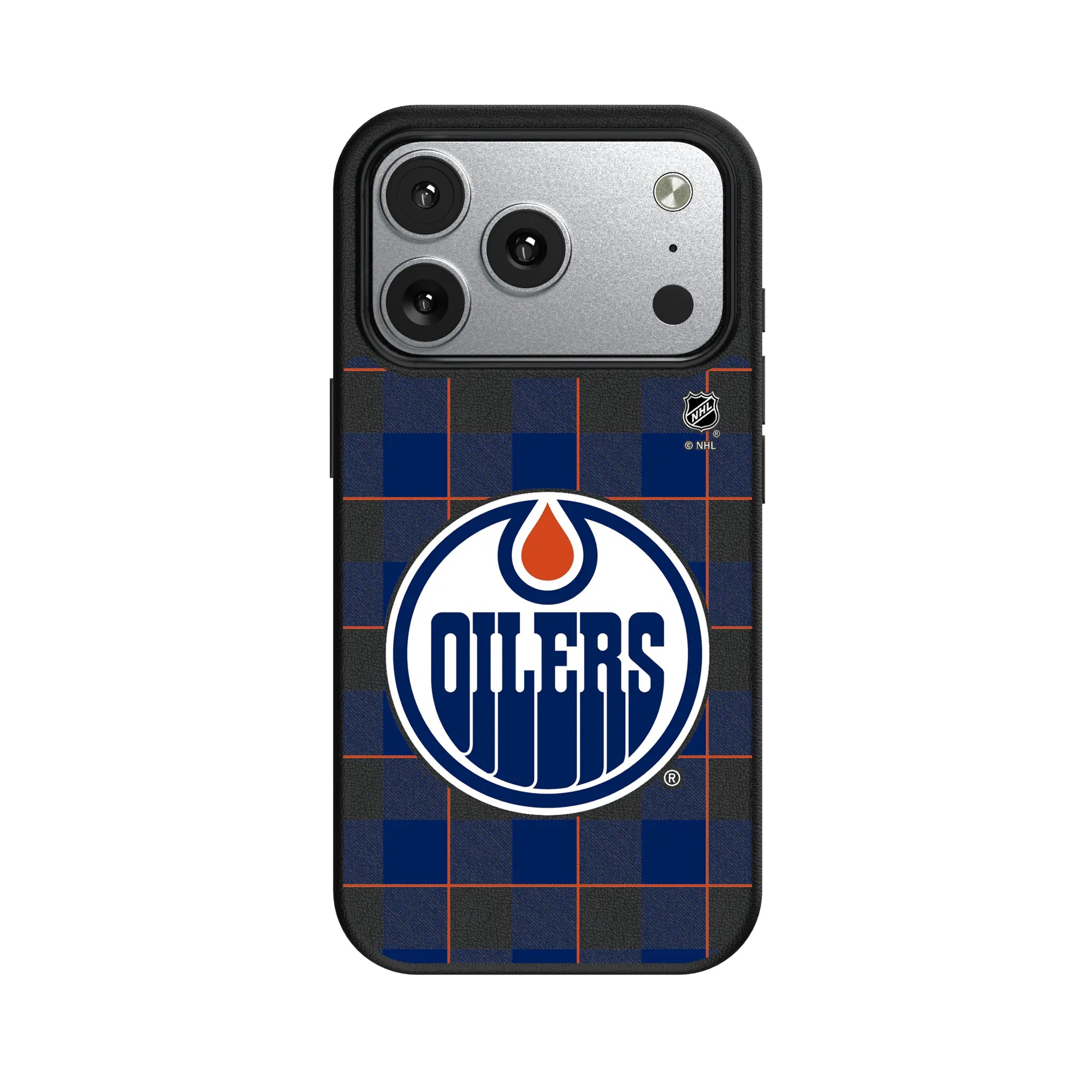 Edmonton Oilers Plaid MagSafe Compatible Phone Case for Apple iPhone