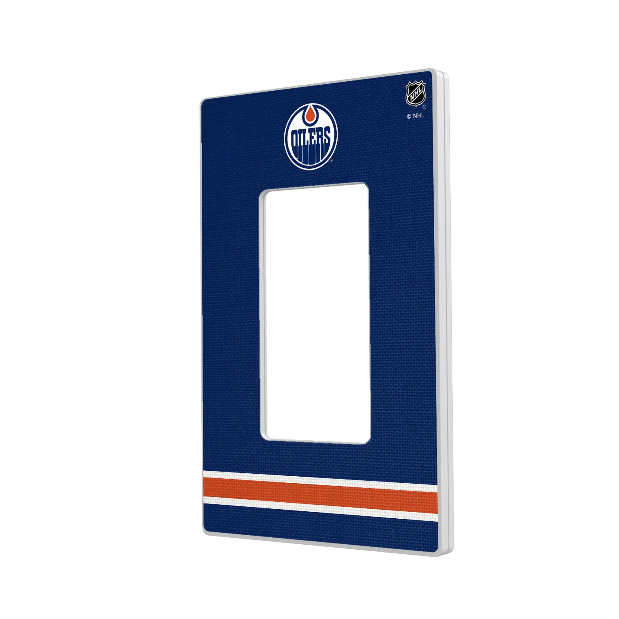 Edmonton Oilers Stripe Hidden-Screw Light Switch Plate