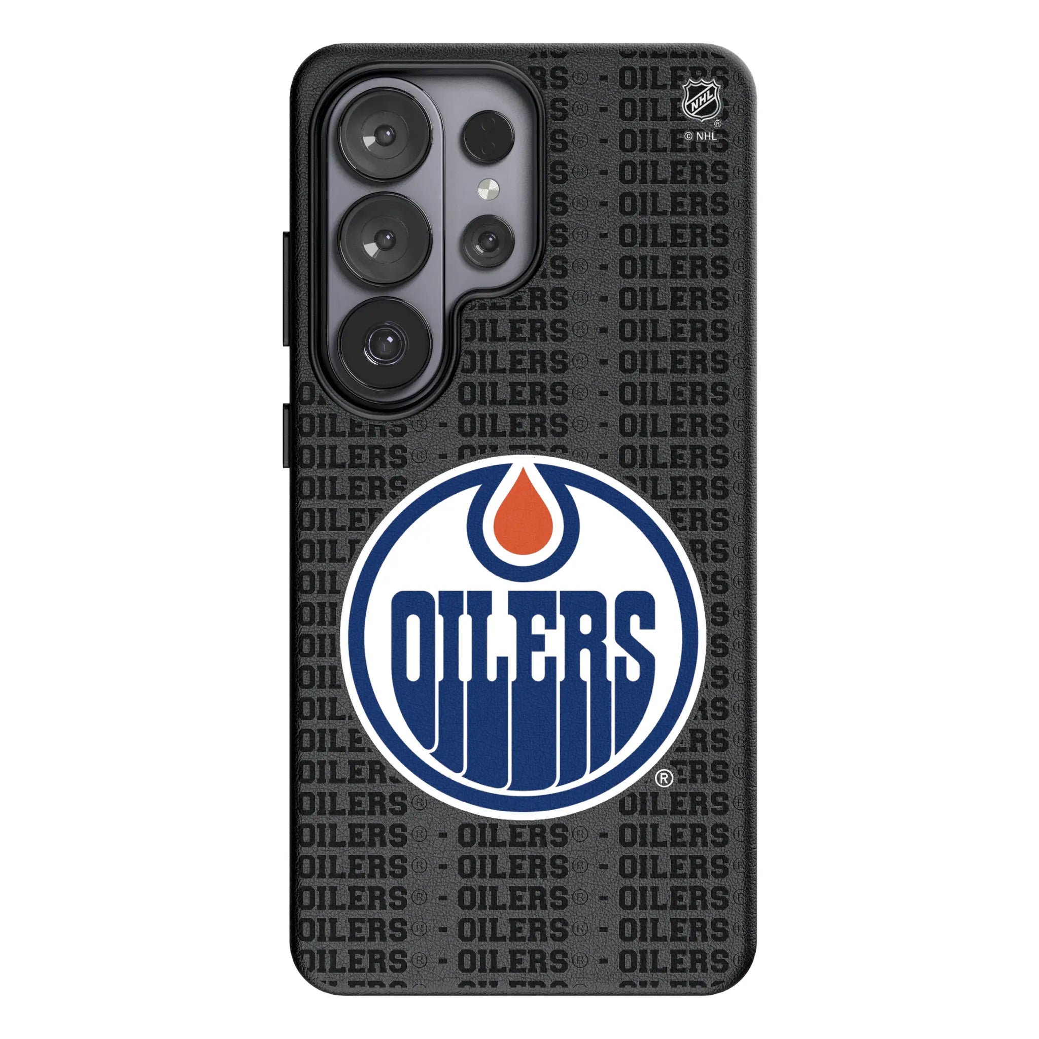Edmonton Oilers Text Backdrop MagSafe Compatible Phone Case for Samsung Galaxy