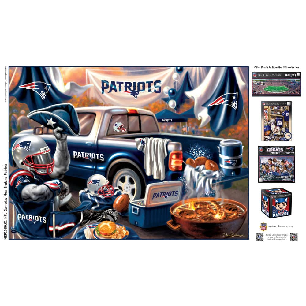 New England Patriots Gameday 1000 Piece Jigsaw Puzzle - Sports Gifts, Sports Memorabilia, Sports Collectibles, Fan Shop