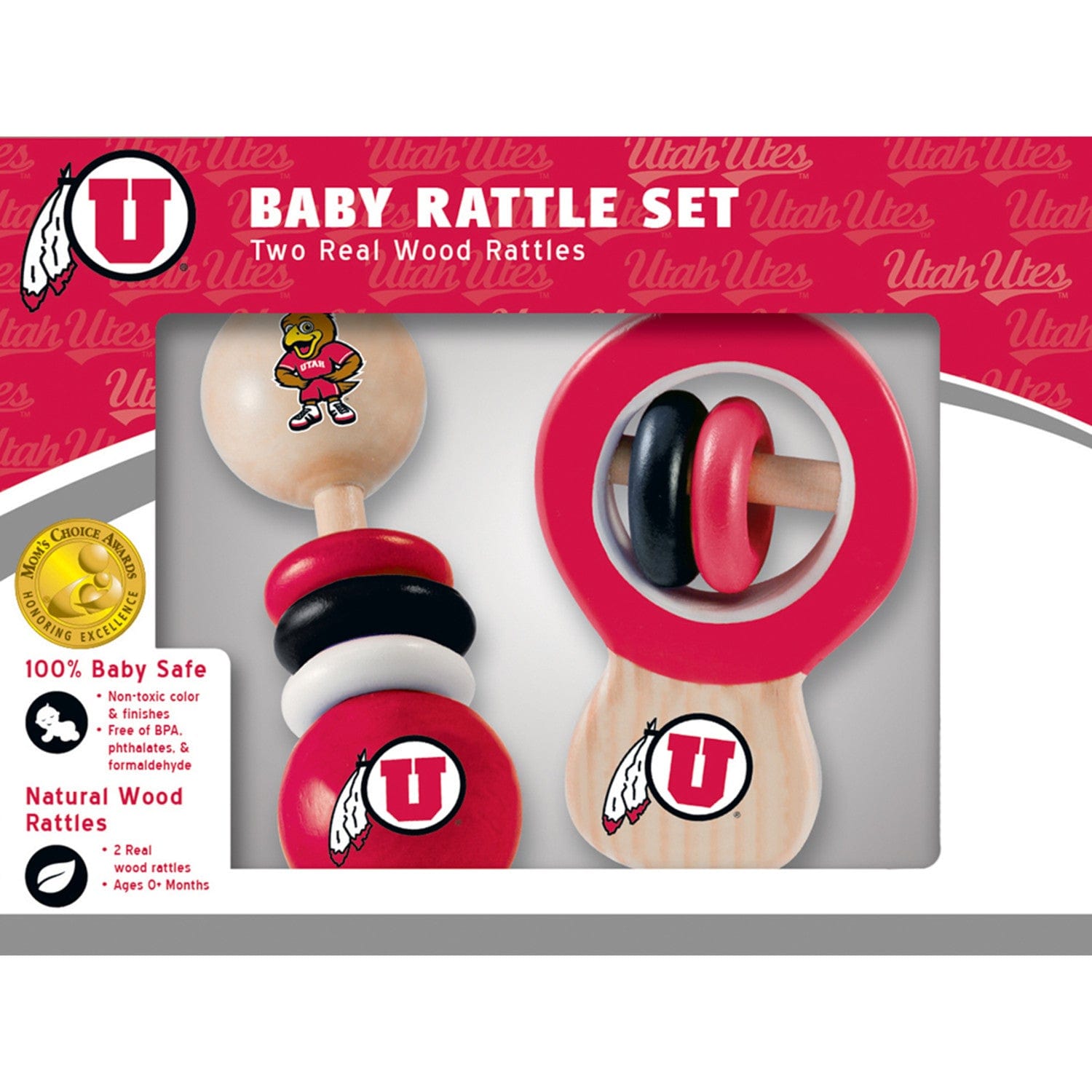 Utah Utes Baby Rattles 2-Pack - Sports Gifts, Sports Memorabilia, Sports Collectibles, Fan Shop