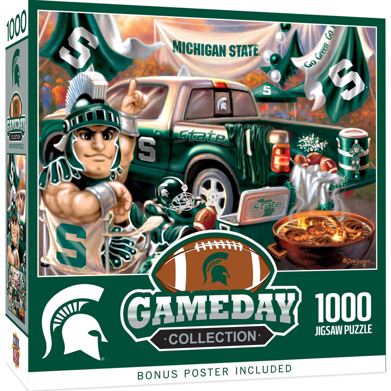 Michigan State Spartans Gameday 1000 Piece Jigsaw Puzzle - Sports Gifts, Sports Memorabilia, Sports Collectibles, Fan Shop