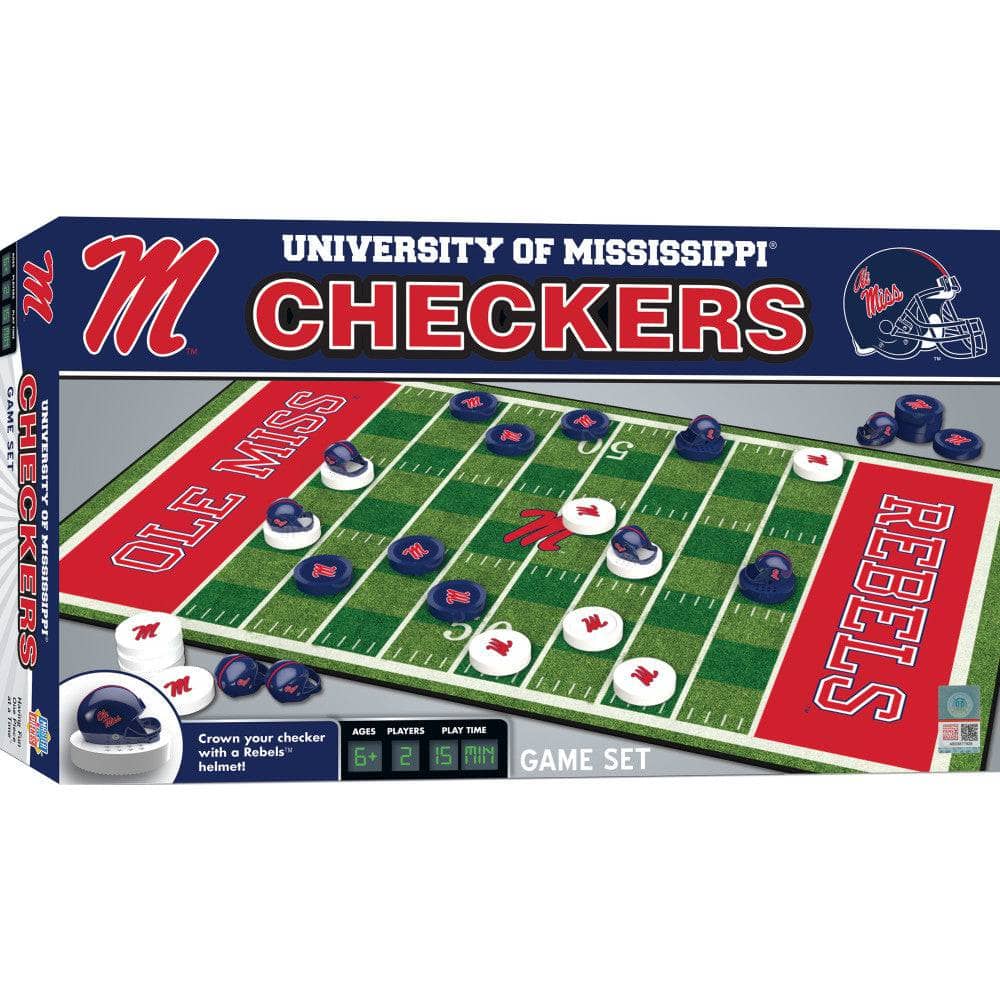 Ole Miss Rebels Checker Set - Sports Gifts, Sports Memorabilia, Sports Collectibles, Fan Shop