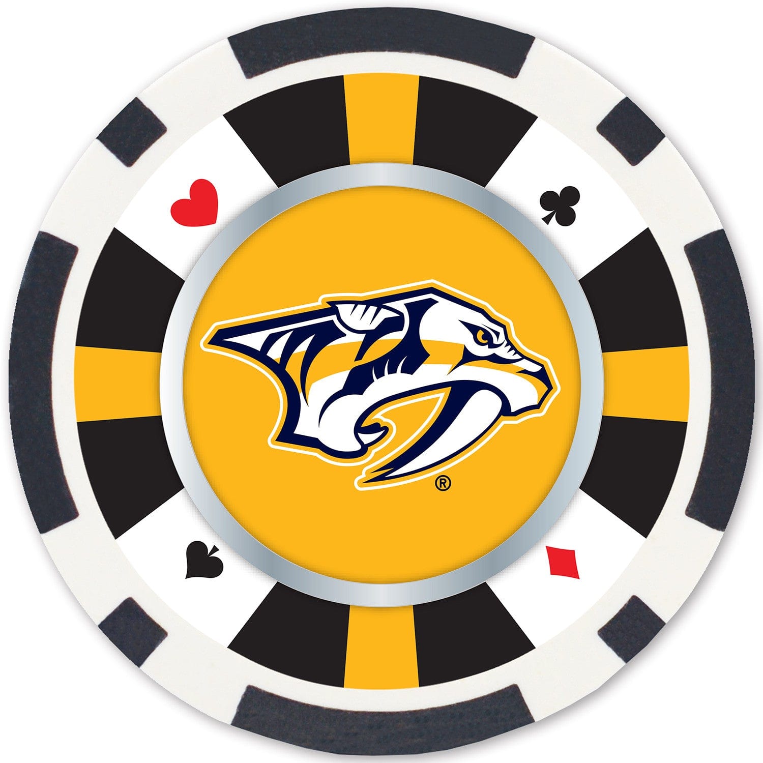 Nashville Predators 100-Piece Poker Chip Set - Sports Gifts, Sports Memorabilia, Sports Collectibles, Fan Shop