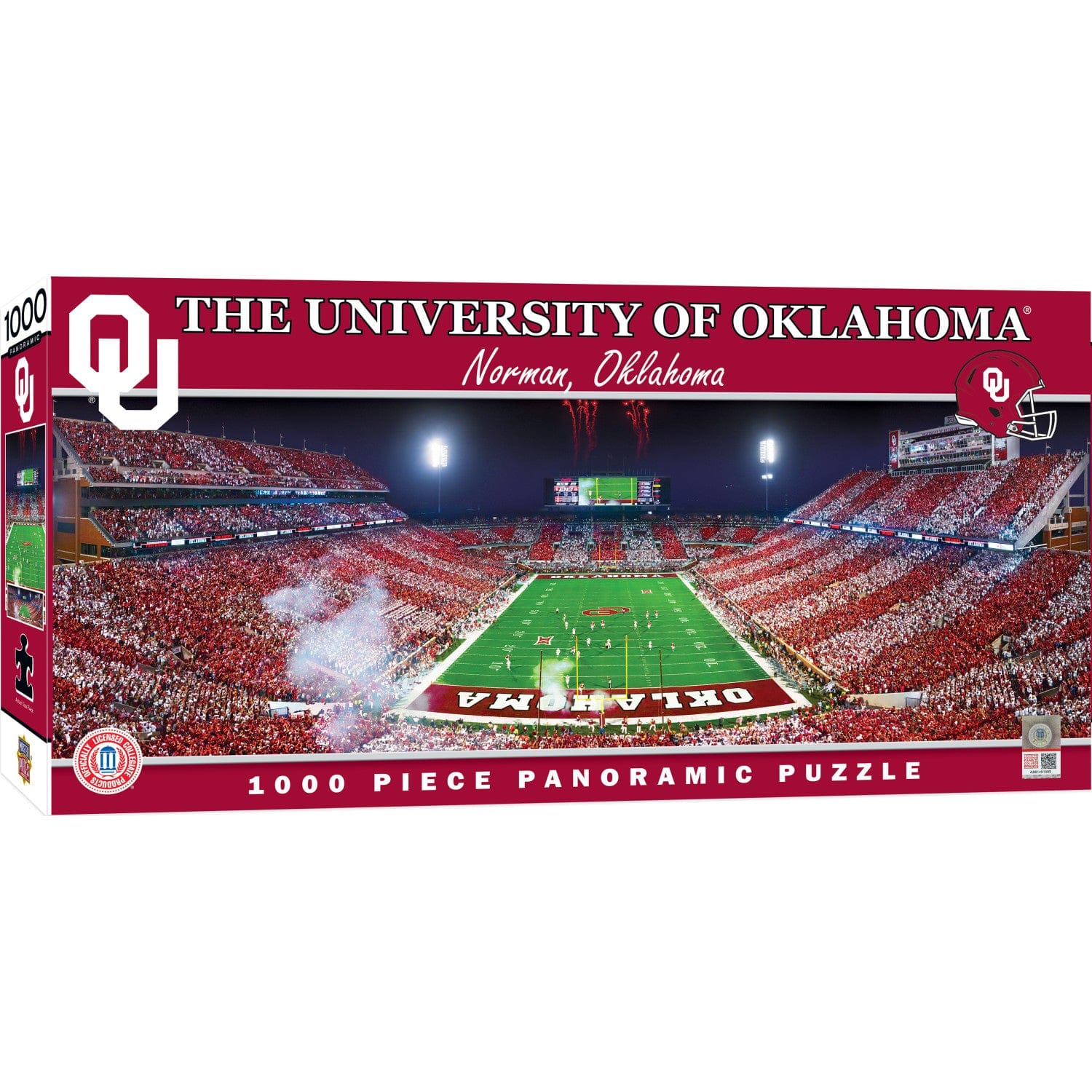 Oklahoma Sooners 1000 Piece Panoramic Jigsaw Puzzle - End View - Sports Gifts, Sports Memorabilia, Sports Collectibles, Fan Shop