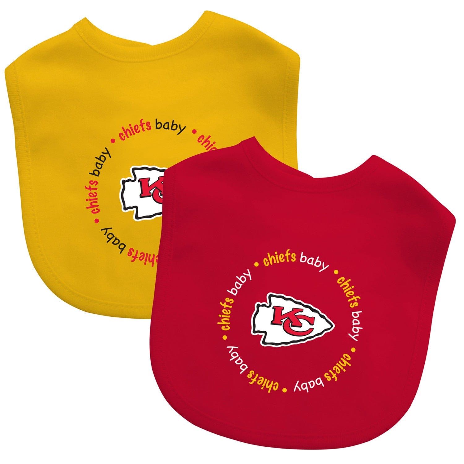 Kansas City Chiefs Baby Bibs 2-Pack - Perfect for Little Fans! - Sports Gifts, Sports Memorabilia, Sports Collectibles, Fan Shop