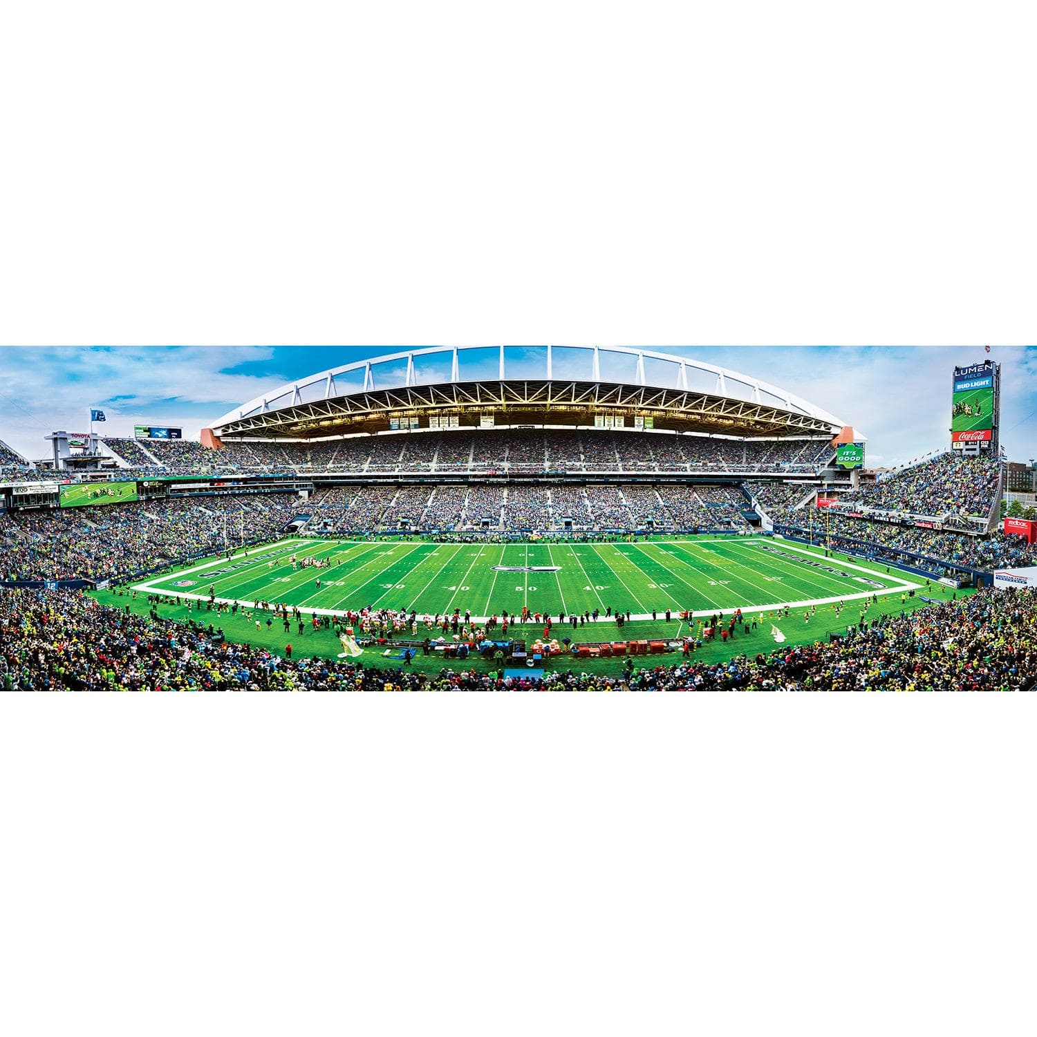 Seattle Seahawks 1000 Piece Panoramic Jigsaw Puzzle - Center View