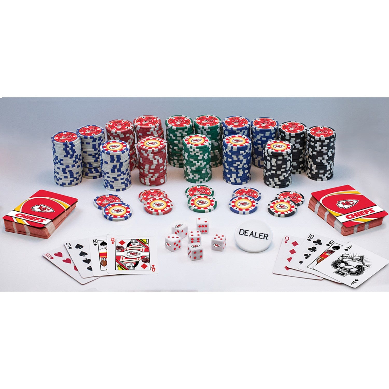 Kansas City Chiefs 300 Piece Poker Set - Ultimate Fan Edition - Sports Gifts, Sports Memorabilia, Sports Collectibles, Fan Shop