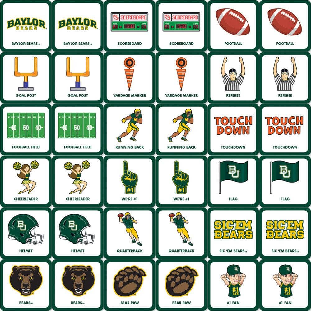 Baylor Bears Memory Matching Game - Sports Gifts, Sports Memorabilia, Sports Collectibles, Fan Shop