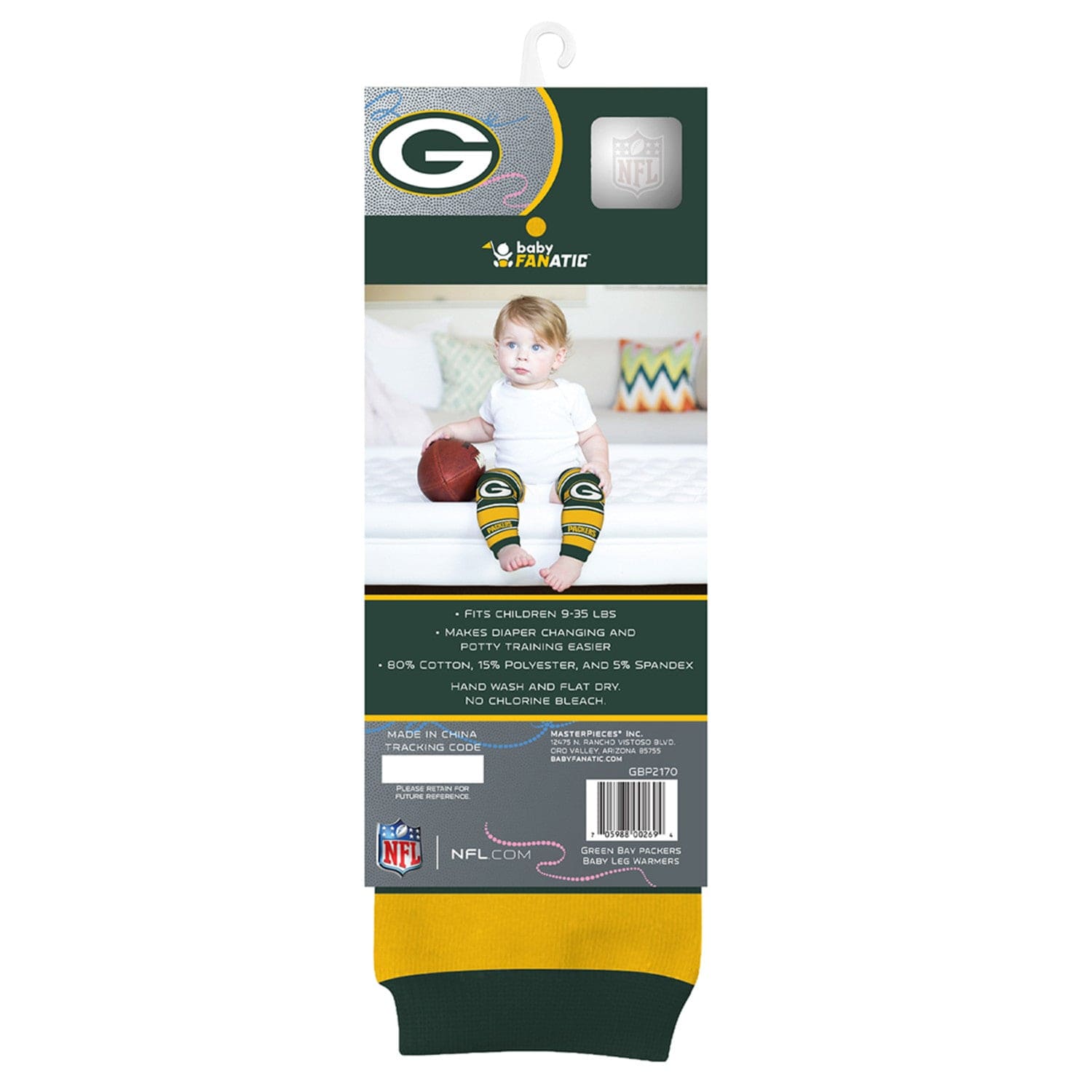 Green Bay Packers Baby Leg Warmers - Perfect for Little Fans!