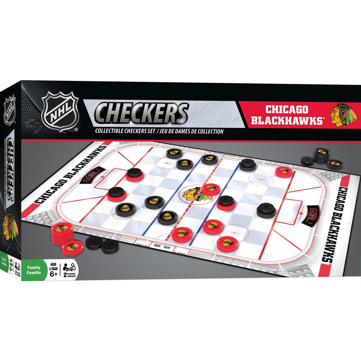Chicago Blackhawks Checkers Game