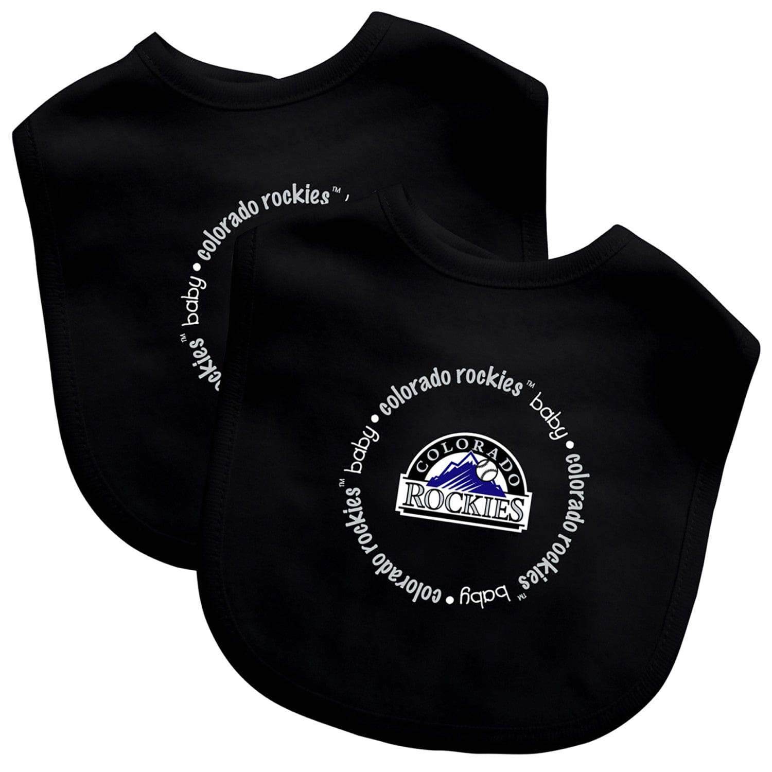 Colorado Rockies Baby Bibs 2-Pack - Black - Sports Gifts, Sports Memorabilia, Sports Collectibles, Fan Shop