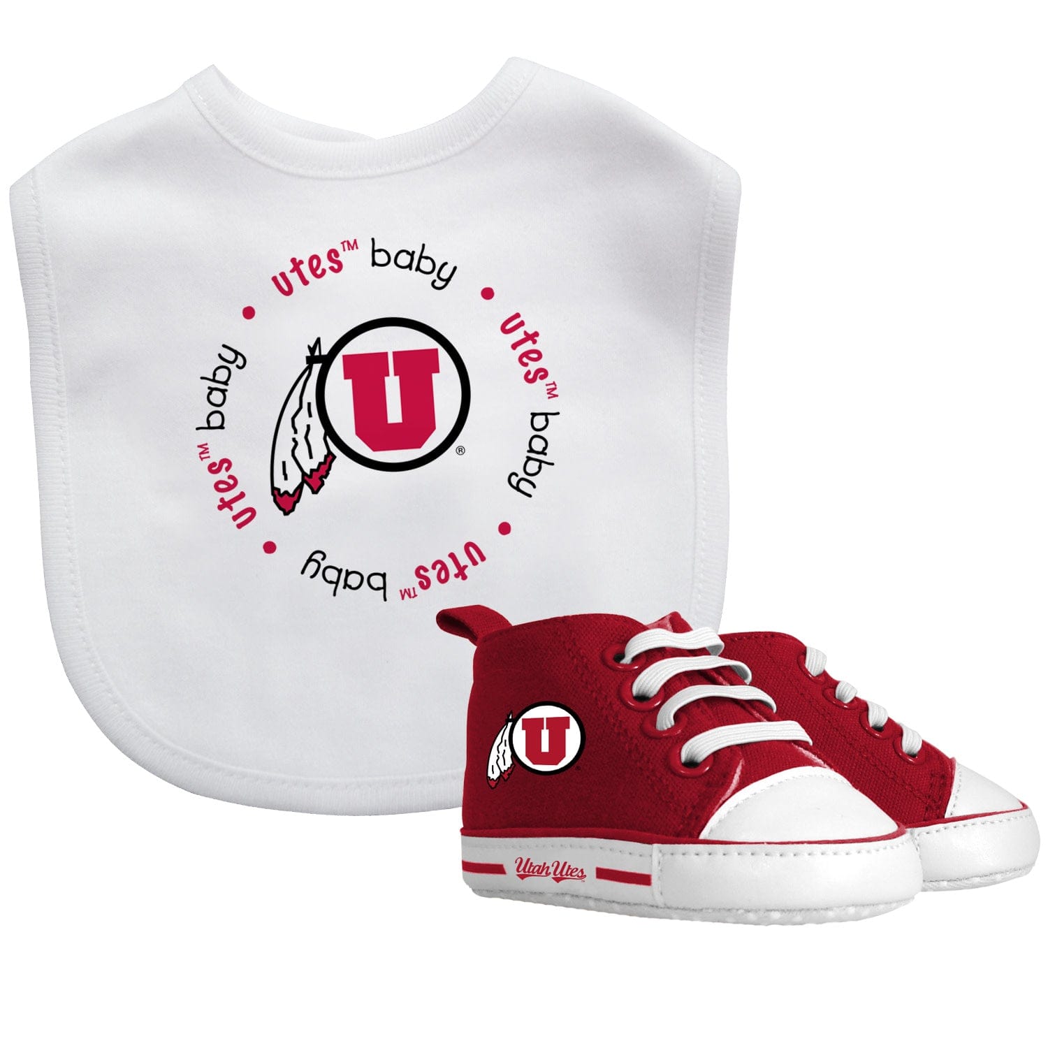 Utah Utes 2-Piece Baby Gift Set - Sports Gifts, Sports Memorabilia, Sports Collectibles, Fan Shop