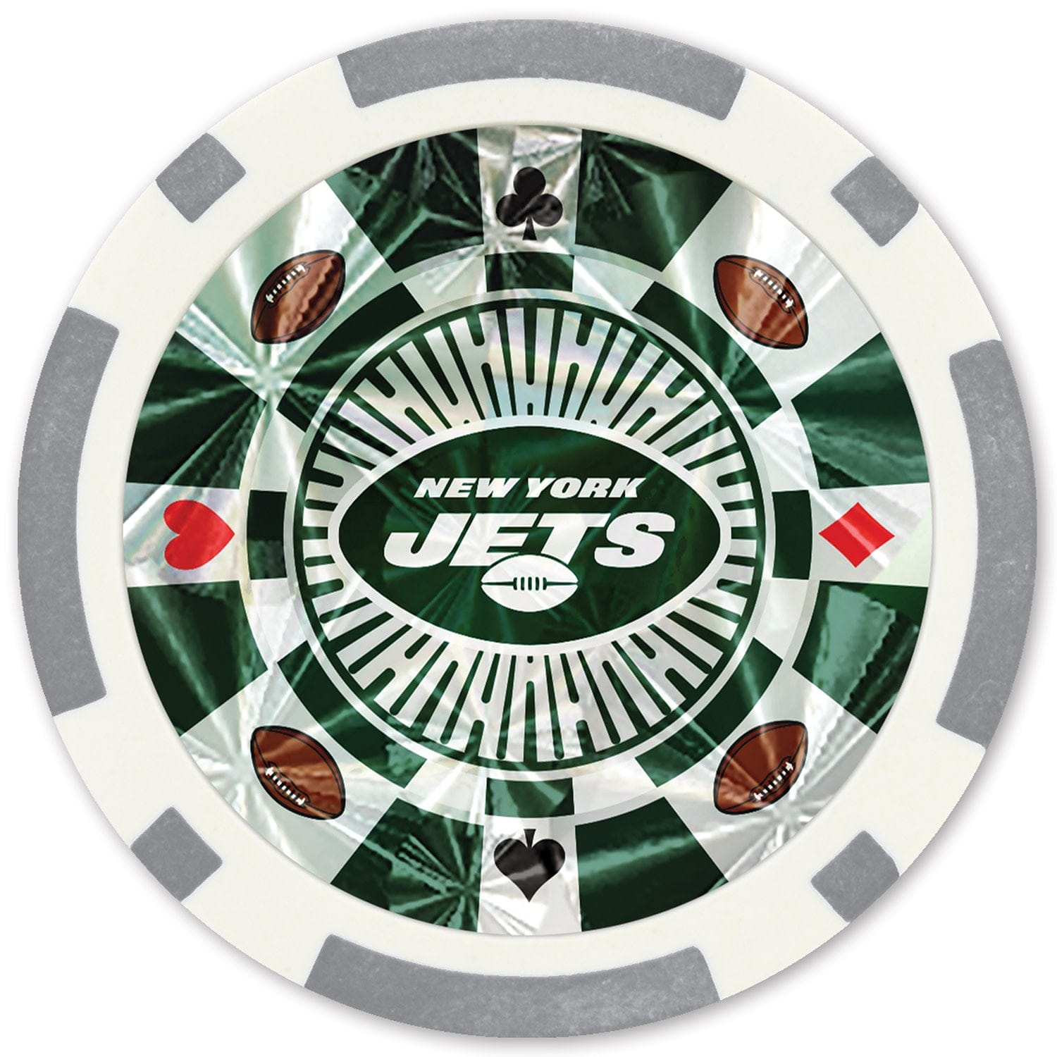 New York Jets 20 Piece Poker Chip Set - Sports Gifts, Sports Memorabilia, Sports Collectibles, Fan Shop