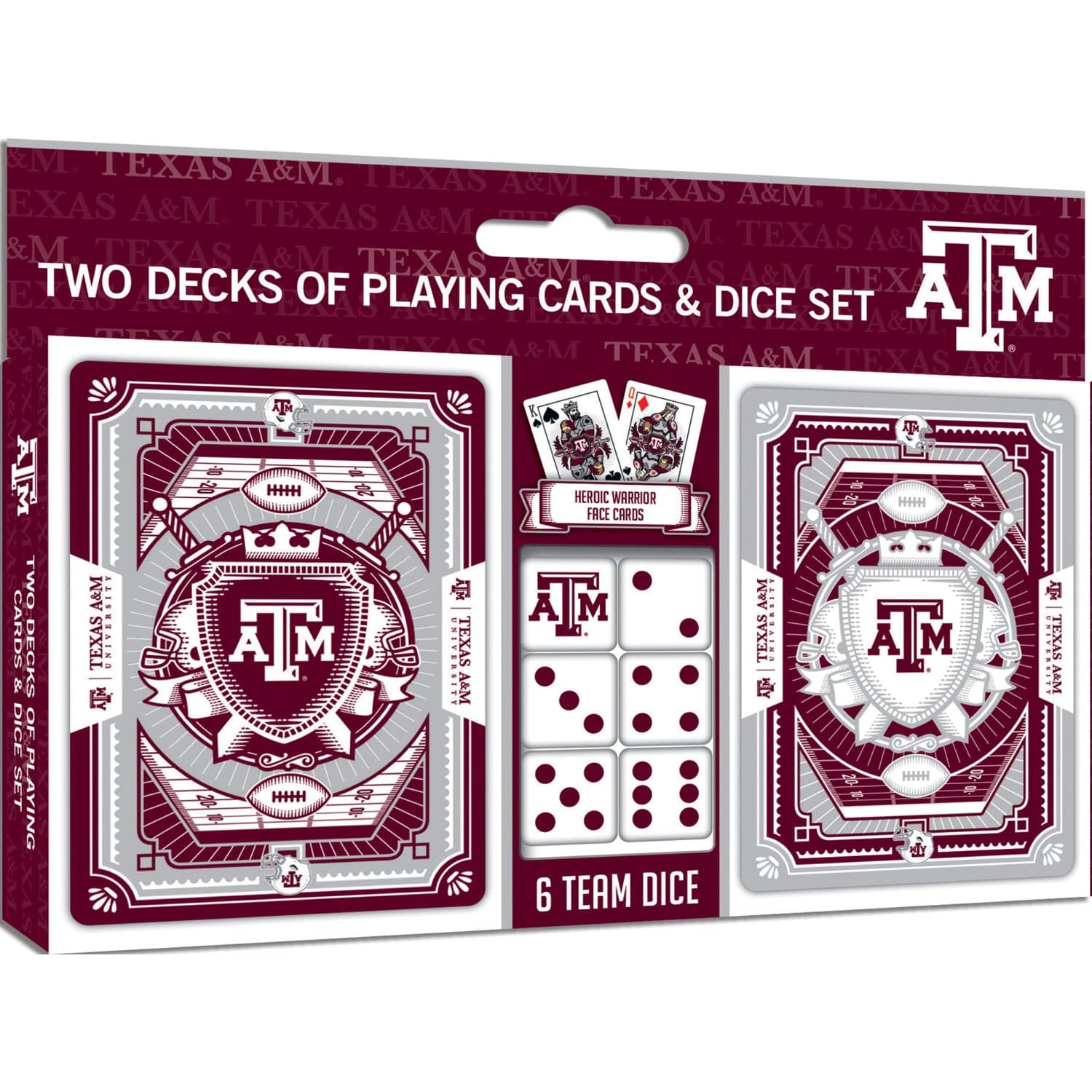 Texas A&M Aggies 2-Pack Playing Cards and Dice Set - Sports Gifts, Sports Memorabilia, Sports Collectibles, Fan Shop