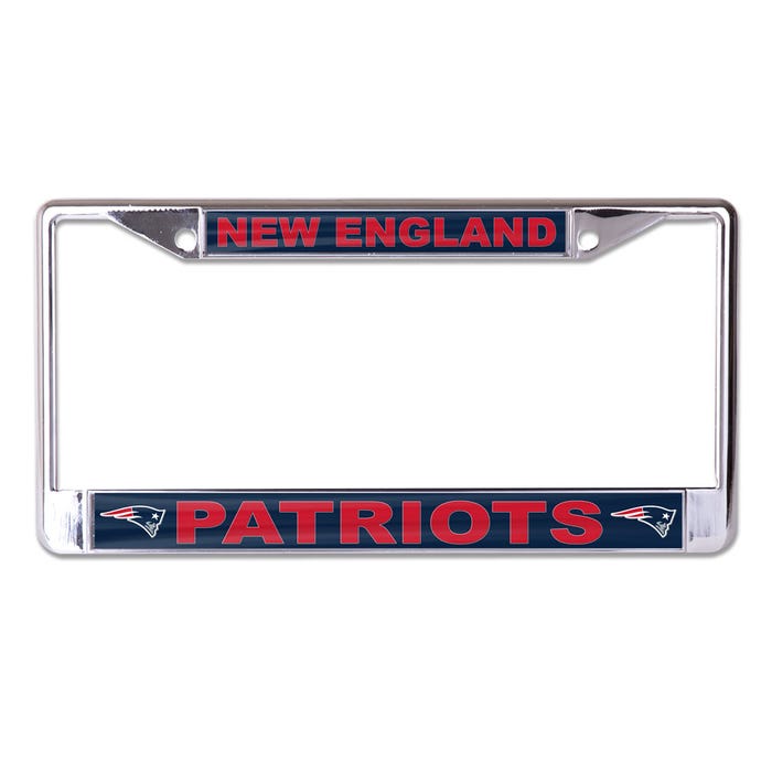 New England Patriots Lic Plt Frame S/L Printed